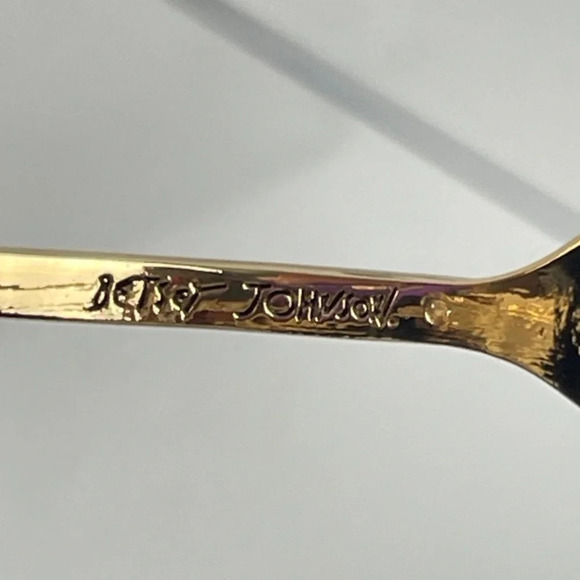 BETSEY JOHNSON Purple Glitter Butterfly & Blue-Green Crystal Hinge Bracelet NWT - Picture 6 of 9